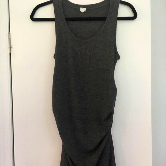 PINKBLUSH | Grey Maternity Bodycon Sleeveless Dress - Picture 3 of 9